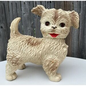 Vintage Arrow Rubber Edward Mobley large squeak toy dog doll sleepy eye